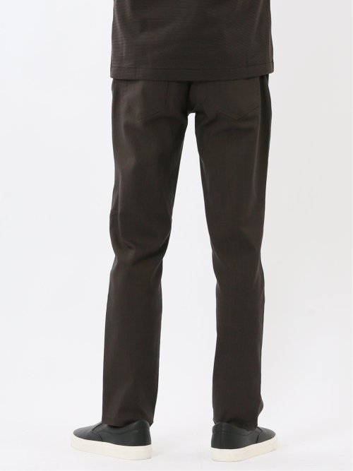 クロスストレッチ スリムパンツ ヘリンボン