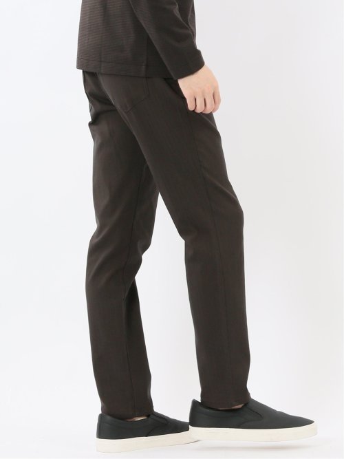 クロスストレッチ スリムパンツ ヘリンボン