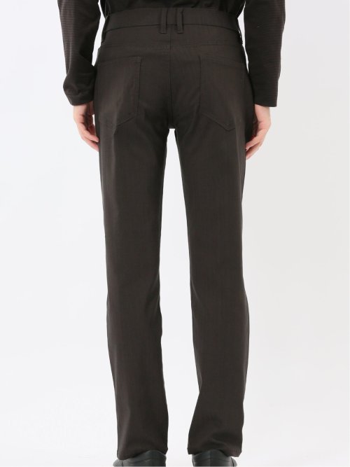 クロスストレッチ スリムパンツ ヘリンボン