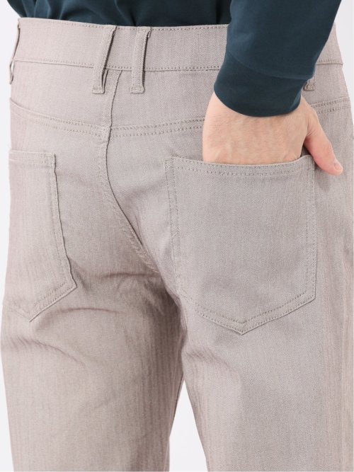 クロスストレッチ スリムパンツ ヘリンボン