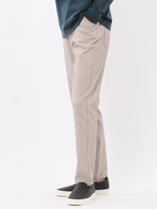 クロスストレッチ スリムパンツ ヘリンボン