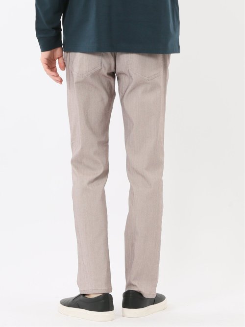 クロスストレッチ スリムパンツ ヘリンボン