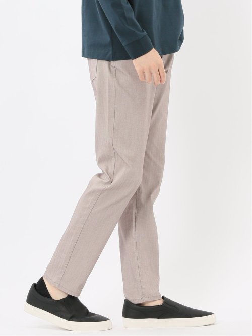 クロスストレッチ スリムパンツ ヘリンボン