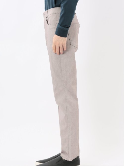 クロスストレッチ スリムパンツ ヘリンボン