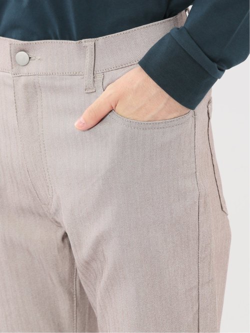 クロスストレッチ スリムパンツ ヘリンボン