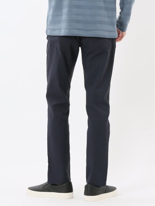 クロスストレッチ スリムパンツ ヘリンボン