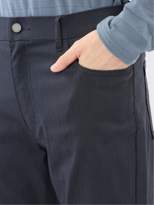 クロスストレッチ スリムパンツ ヘリンボン