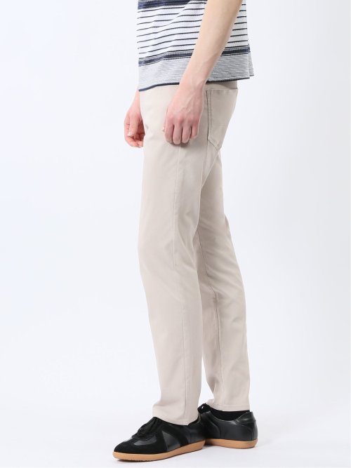 クロスストレッチ+クール リネン混 スリムパンツ