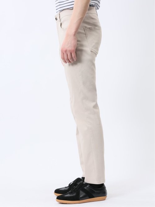 クロスストレッチ+クール リネン混 スリムパンツ