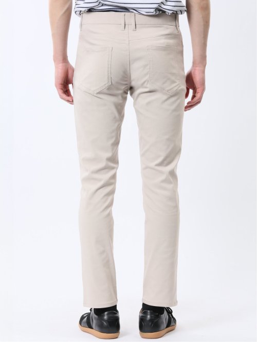 クロスストレッチ+クール リネン混 スリムパンツ