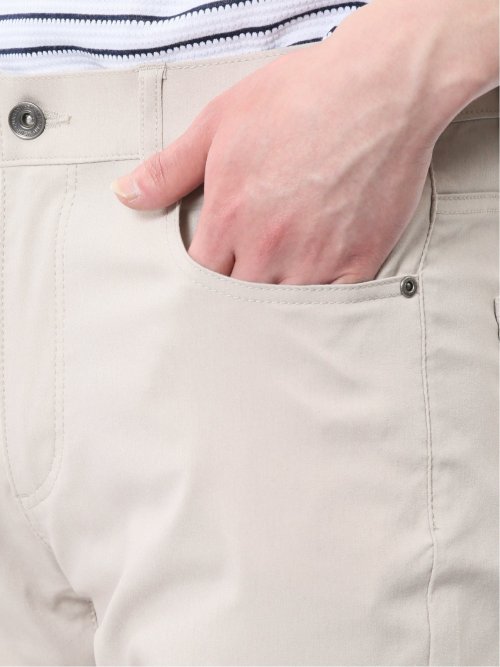 クロスストレッチ+クール リネン混 スリムパンツ