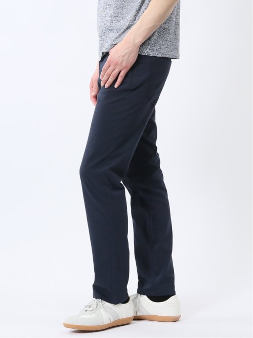 クロスストレッチ+クール リネン混 スリムパンツ