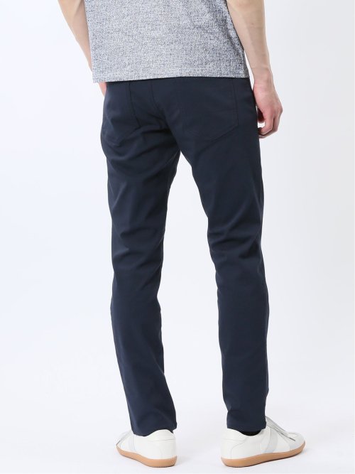 クロスストレッチ+クール リネン混 スリムパンツ