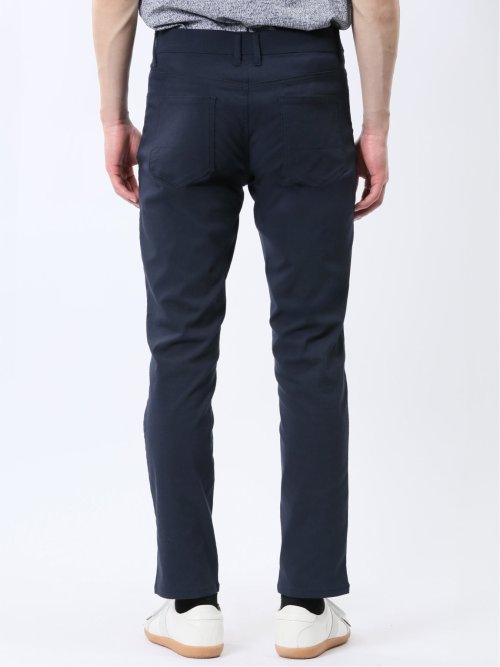 クロスストレッチ+クール リネン混 スリムパンツ