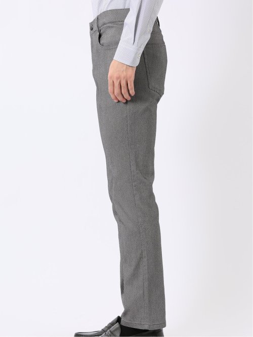 パンツ メンズ ストレッチ スリム 5ポケット テーパード カルゼ クロスストレッチ
