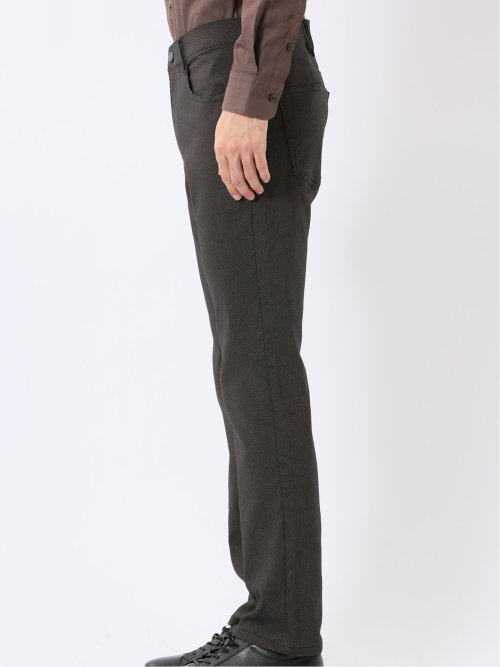 パンツ メンズ ストレッチ スリム 5ポケット テーパード カルゼ クロスストレッチ