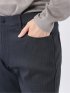 パンツ メンズ ストレッチ 裏起毛 スリム 5ポケット テーパード ヘリンボン クロスストレッチ