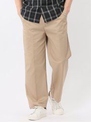 チノクロス タック ワイド トラウザー パンツ