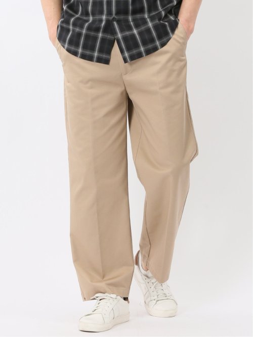 チノクロス タック ワイド トラウザー パンツ