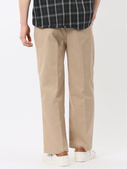 チノクロス タック ワイド トラウザー パンツ