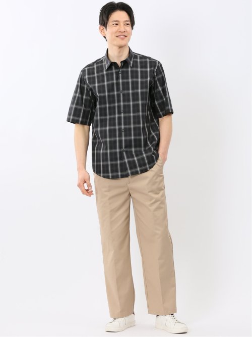 チノクロス タック ワイド トラウザー パンツ