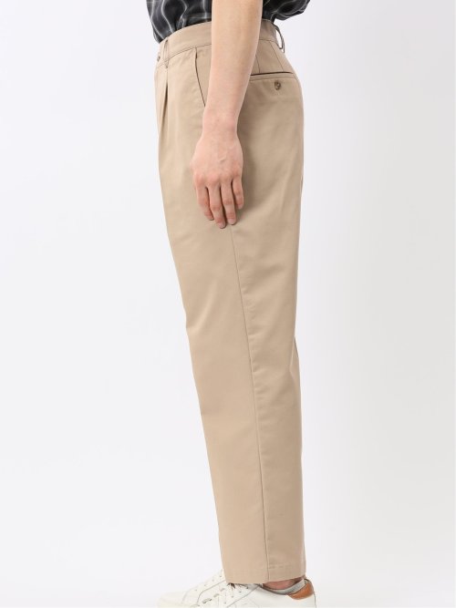 チノクロス タック ワイド トラウザー パンツ