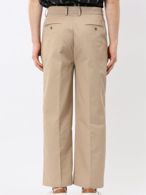 チノクロス タック ワイド トラウザー パンツ