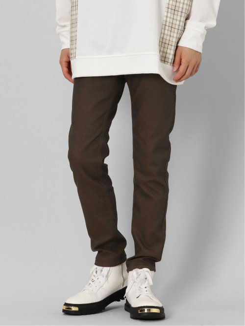 ストレッチ 裏カラー スキニーパンツ