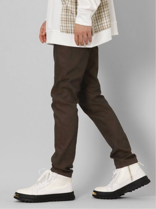 ストレッチ 裏カラー スキニーパンツ