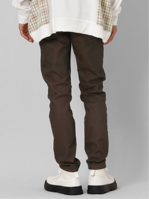 ストレッチ 裏カラー スキニーパンツ