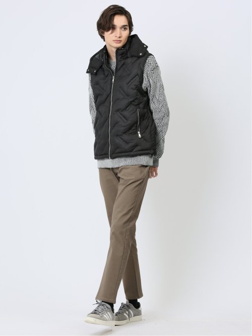 クロスストレッチ裏起毛 スリムパンツ