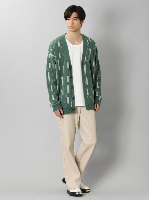 ストレッチ エコレザー フレアパンツ