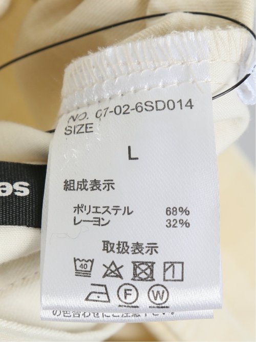 レーヨン混 チェック柄 ワイドイージーパンツ