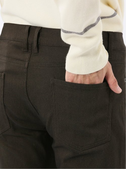 クロスストレッチ+ウォーム スリムパンツ ピンヘッド