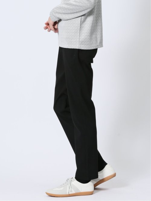 クロスストレッチ スリムパンツ ツイル黒