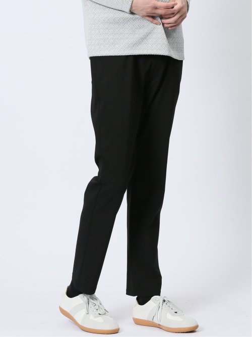 クロスストレッチ スリムパンツ ツイル黒