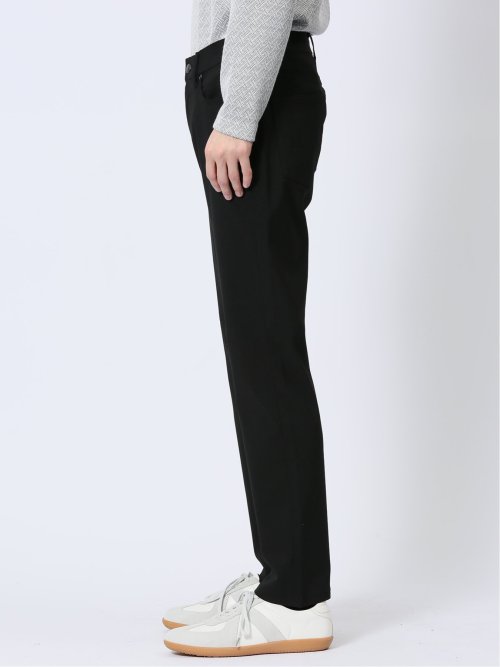 クロスストレッチ スリムパンツ ツイル黒