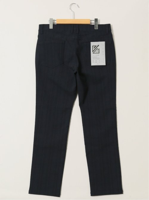 クロスストレッチ スリムパンツ チェック