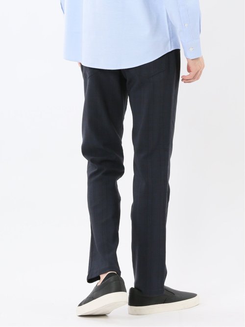 クロスストレッチ スリムパンツ チェック