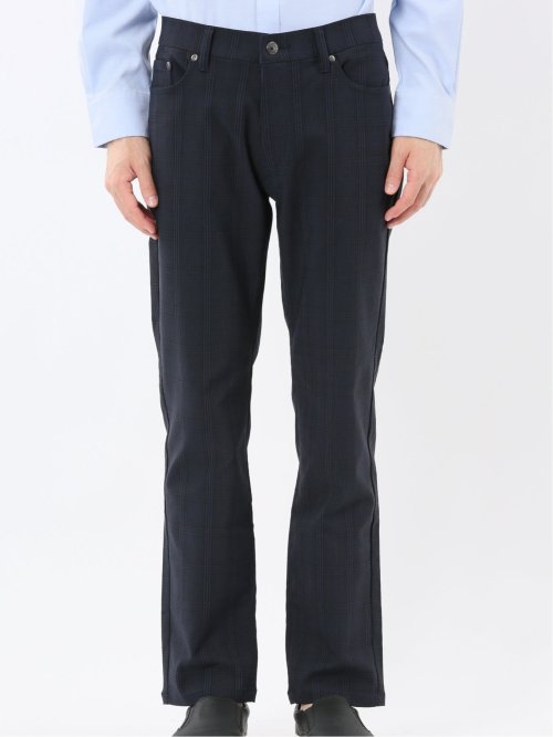 クロスストレッチ スリムパンツ チェック