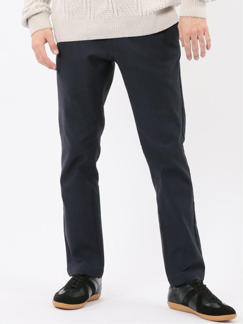 クロスストレッチ+ウォーム トラウザーパンツ カルゼ(S 75紺): パンツ