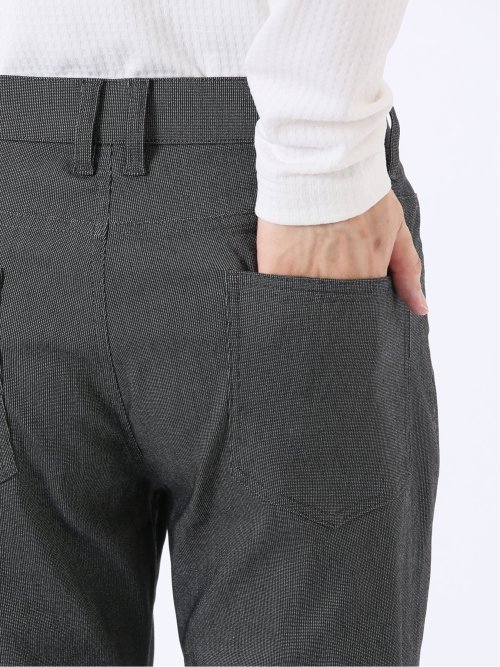 パンツ メンズ ストレッチ スリム 5ポケット テーパード ピンヘッド クロスストレッチ