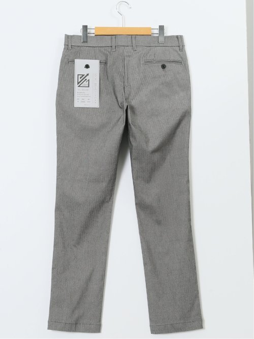 クロスストレッチ トラウザーパンツ ヘリンボン