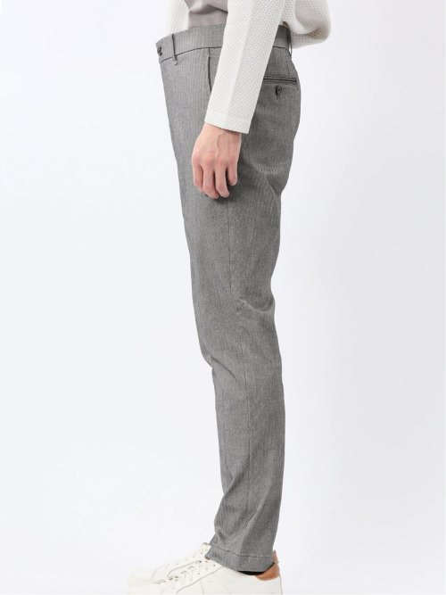 クロスストレッチ トラウザーパンツ ヘリンボン