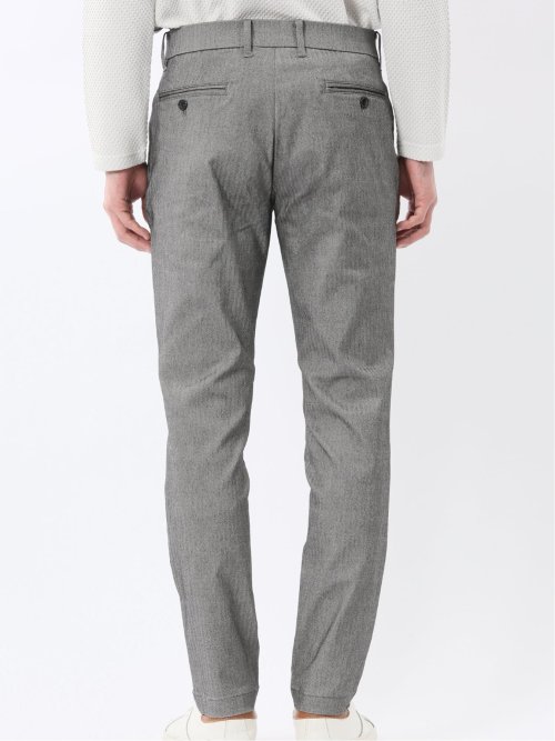 クロスストレッチ トラウザーパンツ ヘリンボン