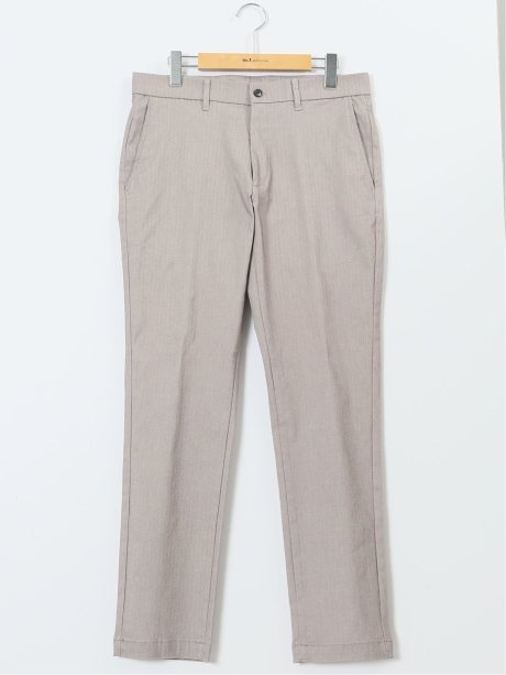 クロスストレッチ トラウザーパンツ ヘリンボン