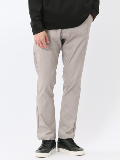 クロスストレッチ トラウザーパンツ ヘリンボン