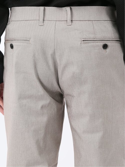 クロスストレッチ トラウザーパンツ ヘリンボン