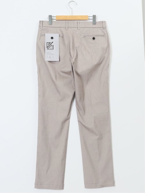 クロスストレッチ トラウザーパンツ ヘリンボン