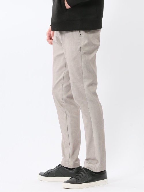 クロスストレッチ トラウザーパンツ ヘリンボン